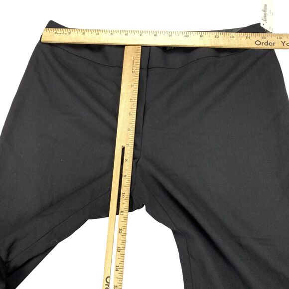 Neiman Marcus Trousers Pants Womens 8 Black Wide Leg Mid Rise Casual Classic Fit - Picture 4 of 15